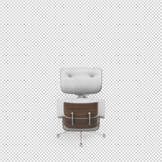 Sillón isométrico 3D render aislado