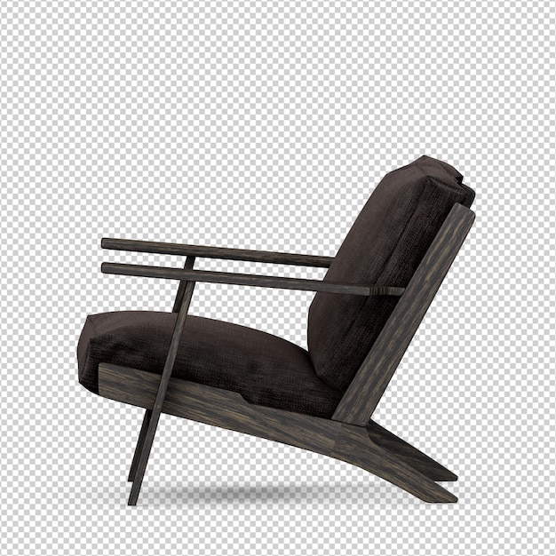 Sillón isométrico 3D render aislado