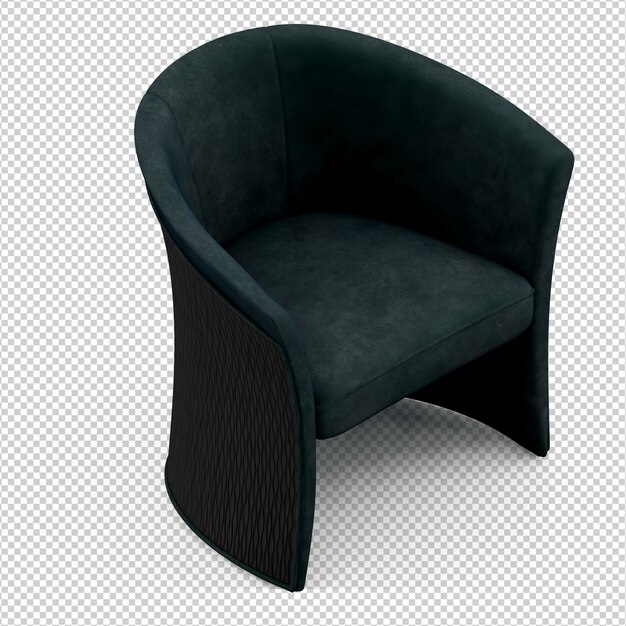 Sillón isométrico 3D render aislado