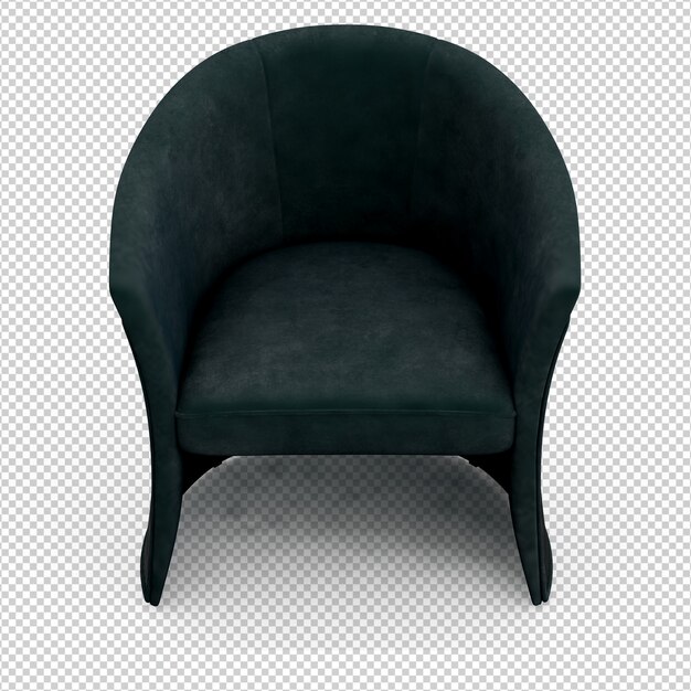 Sillón isométrico 3D render aislado