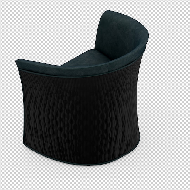 PSD sillón isométrico 3d render aislado