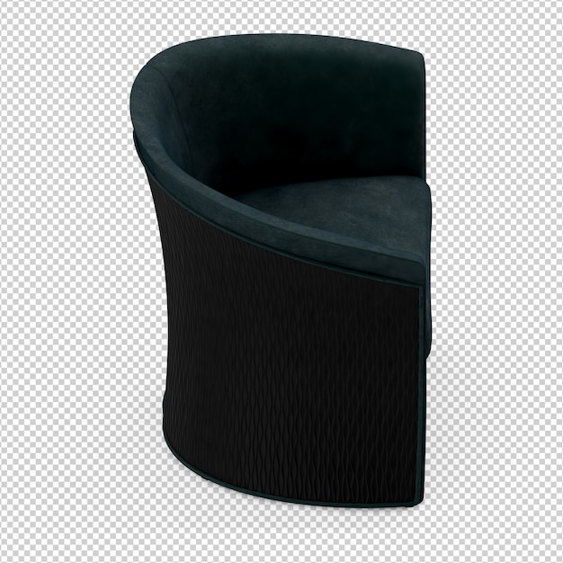 Sillón isométrico 3D render aislado