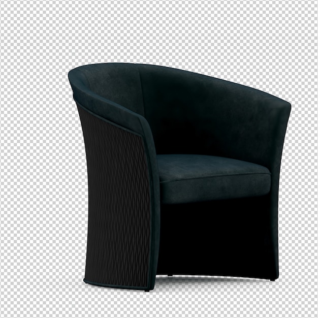 Sillón isométrico 3D render aislado