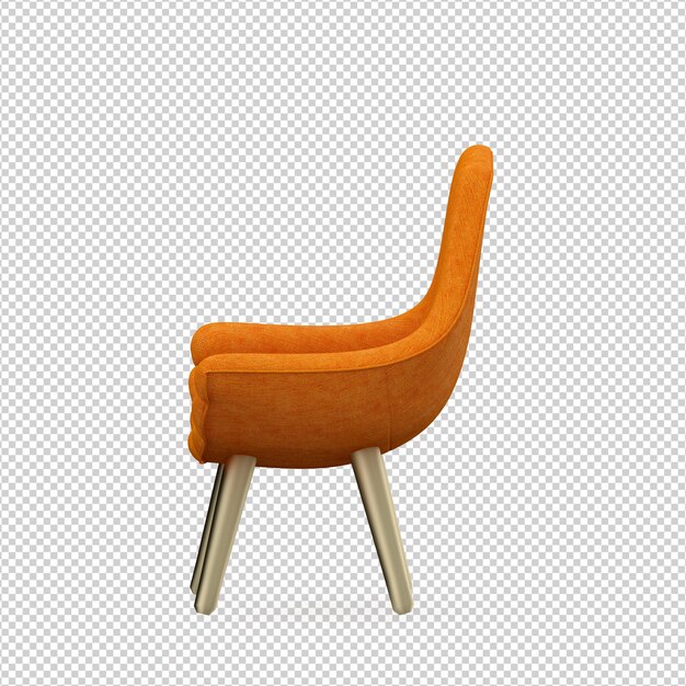 Sillón isométrico 3d render