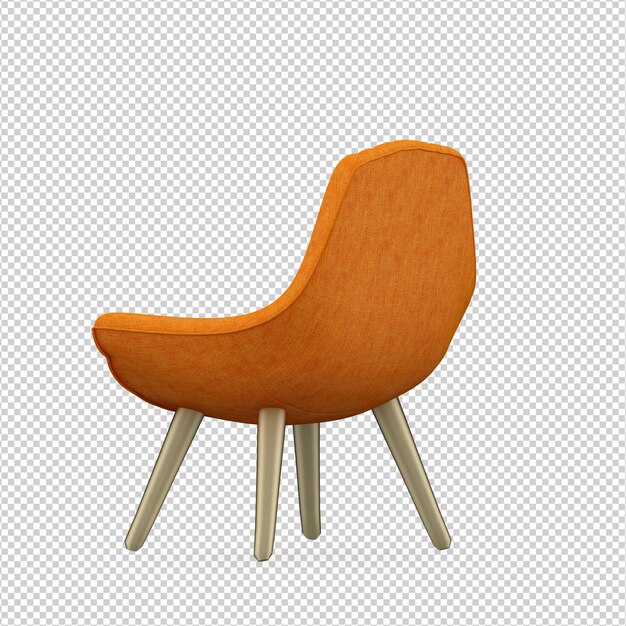 Sillón isométrico 3d render