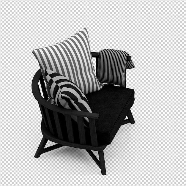 Sillón isométrico 3D render