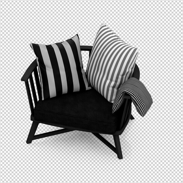 Sillón isométrico 3D render