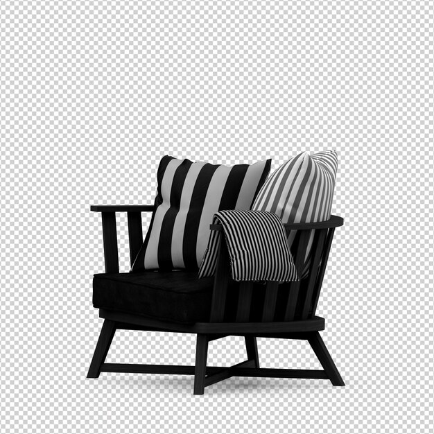 Sillón isométrico 3D render
