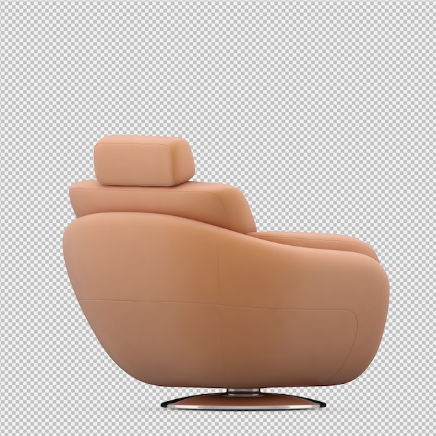 Sillón isométrico renderizado 3d