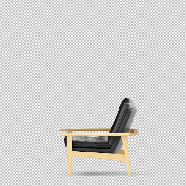 Sillón isométrico renderizado 3d