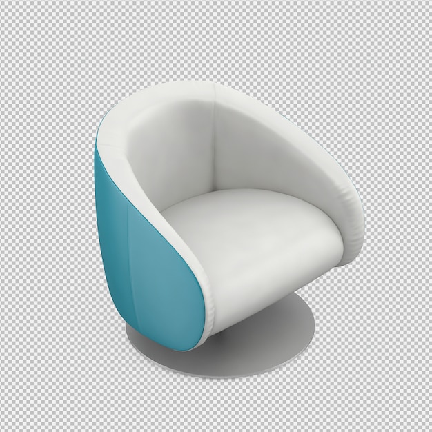 PSD sillón isométrico renderizado 3d