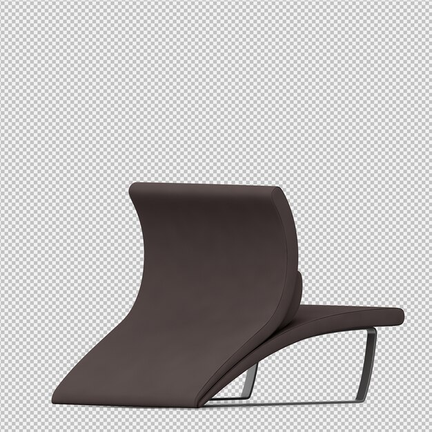 PSD sillón isométrico renderizado 3d