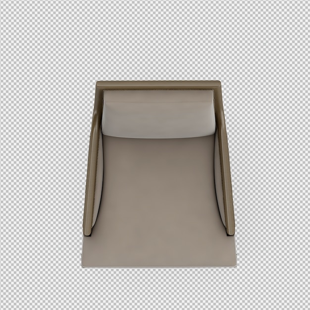 PSD sillón isométrico renderizado 3d