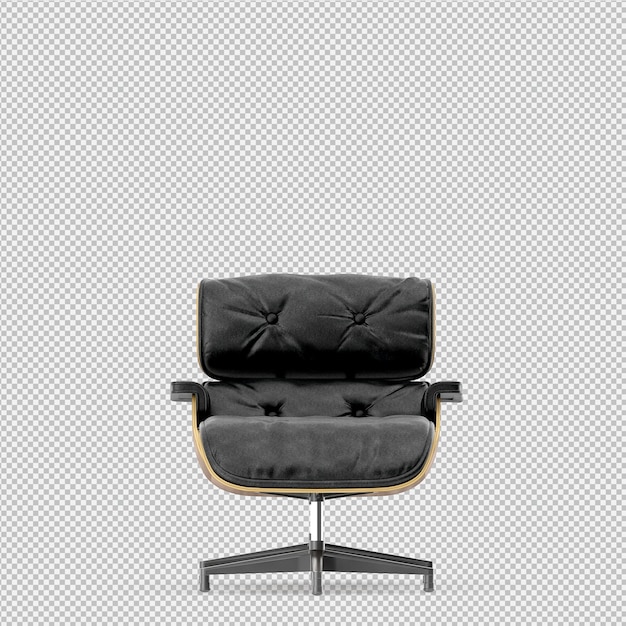 Sillón isométrico renderizado 3D