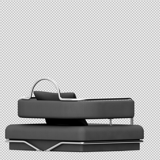 Sillón isométrico renderizado 3d