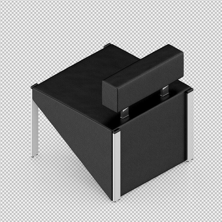 PSD sillón isométrico renderizado 3d
