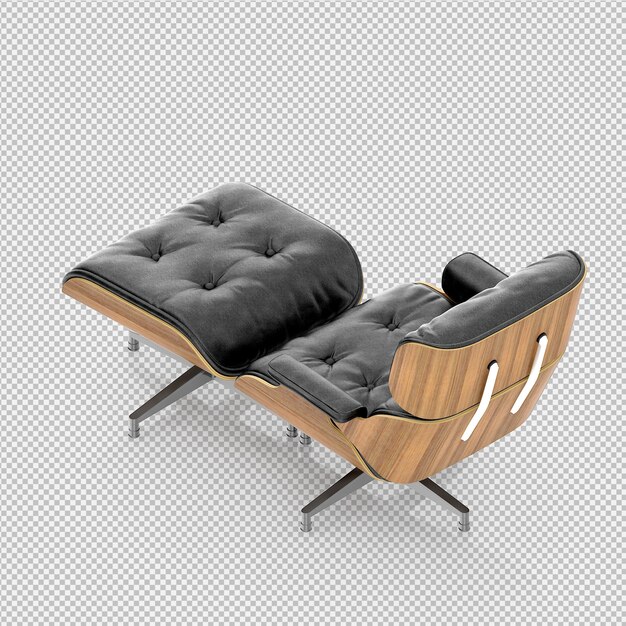 Sillón isométrico renderizado 3D