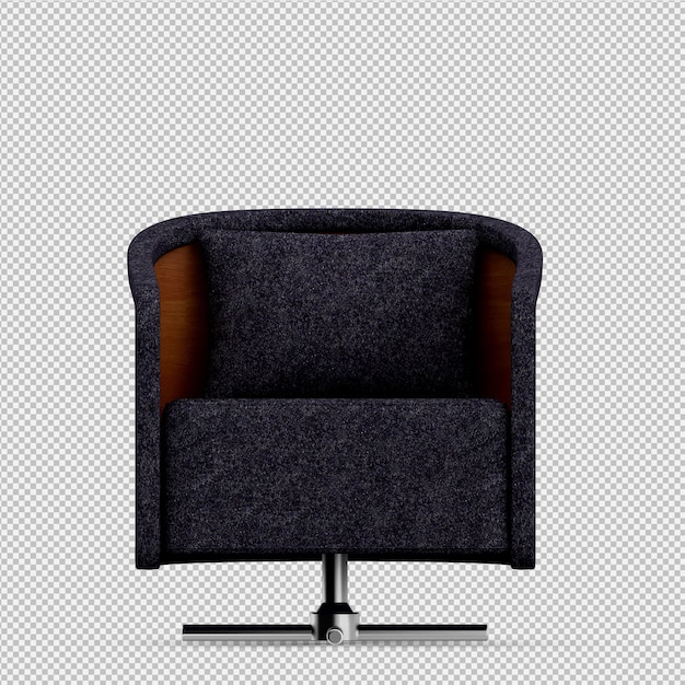 Sillón isométrico renderizado 3d