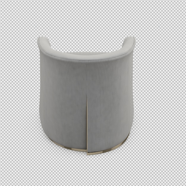 Sillón isométrico renderizado 3D
