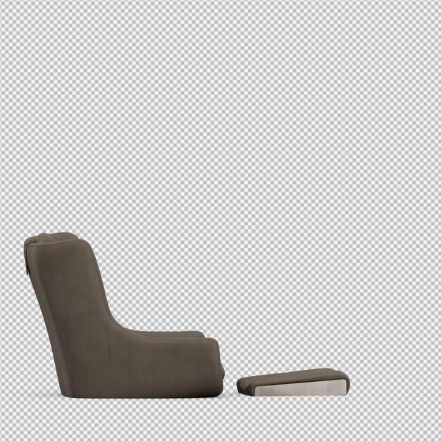 Sillón isométrico renderizado 3D