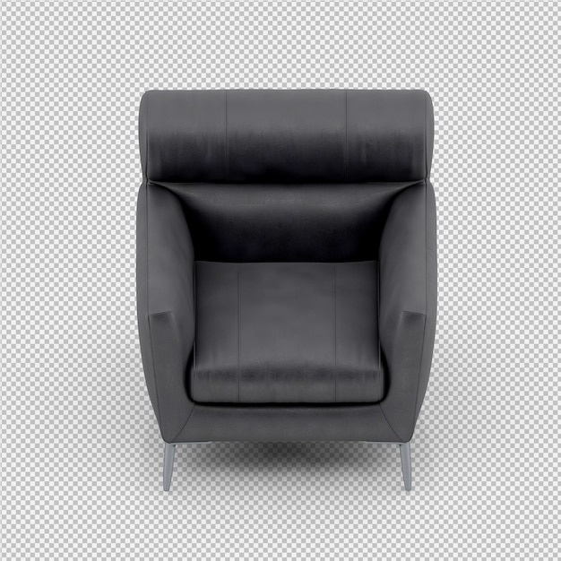 Sillón isométrico renderizado 3d