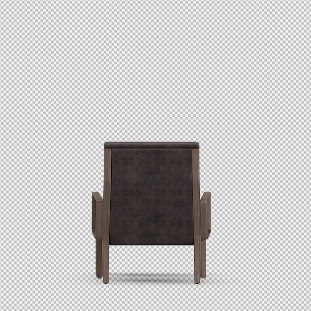 Sillón isométrico renderizado 3d