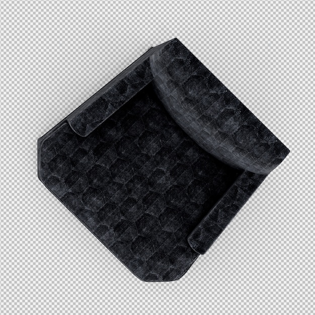 Sillón isométrico renderizado 3D