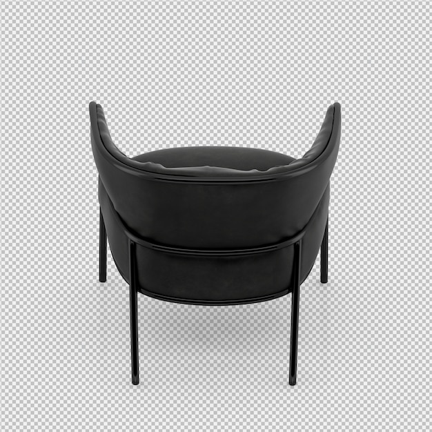 Sillón isométrico renderizado 3D