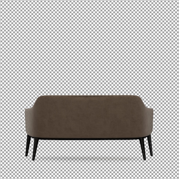 Sillón minimalista en renderizado 3D