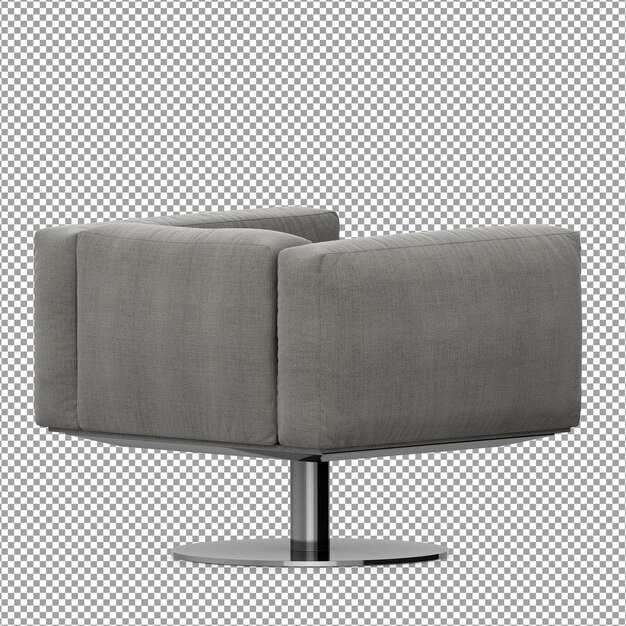 Sillón minimalista en renderizado 3D