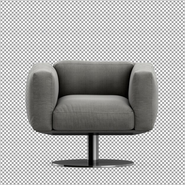 Sillón minimalista en renderizado 3D