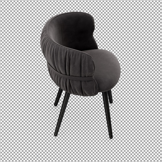 Sillón minimalista en renderizado 3D