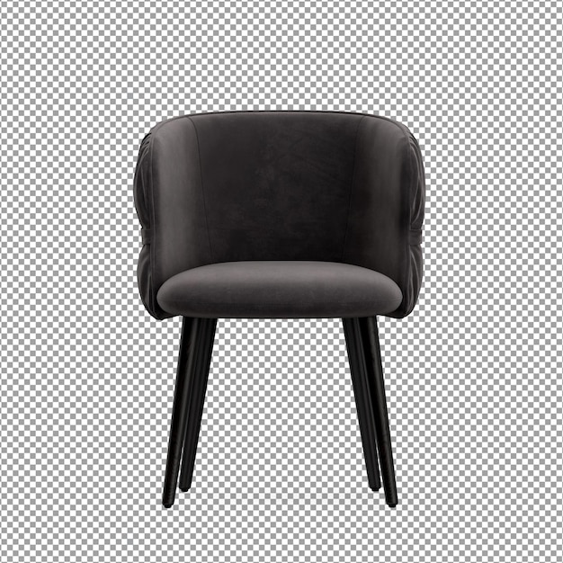 Sillón minimalista en renderizado 3d