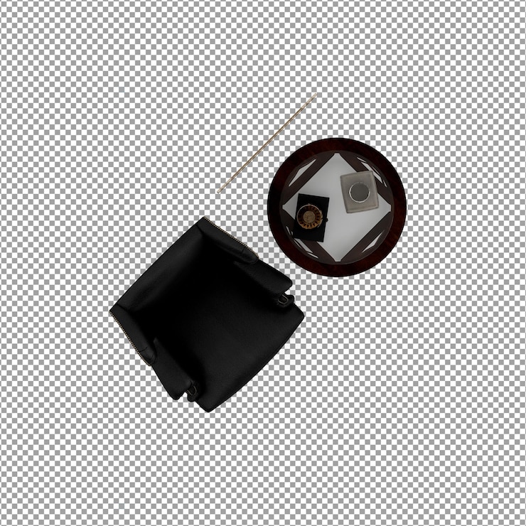 PSD sillón minimalista en renderizado 3d