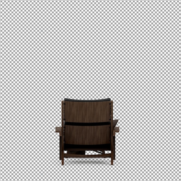 Sillón minimalista en renderizado 3d