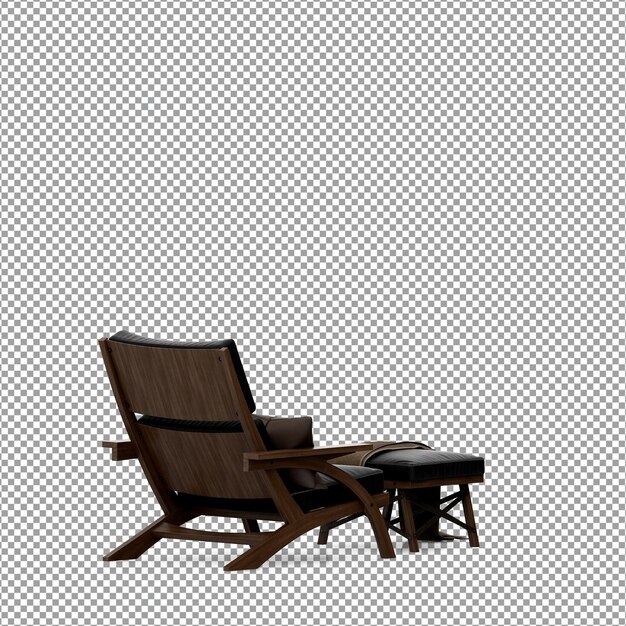 Sillón minimalista en renderizado 3d