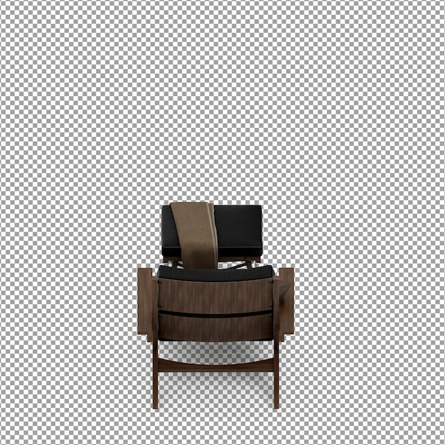 Sillón minimalista en renderizado 3d