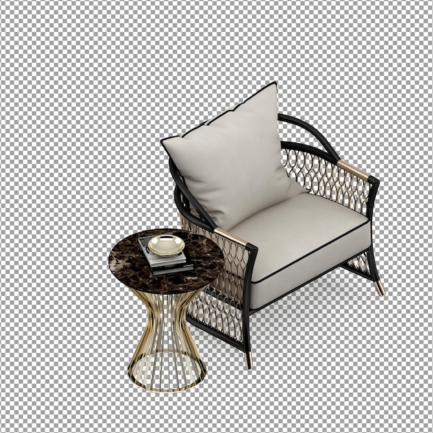 PSD sillón minimalista en renderizado 3d