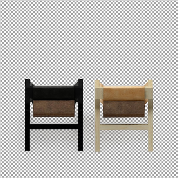Sillón minimalista en renderizado 3D