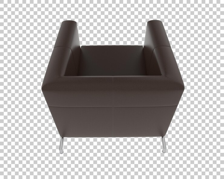 PSD sillón moderno de cuero marrón
