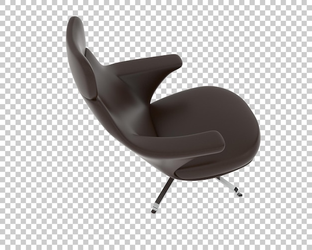 Sillón moderno de cuero marrón