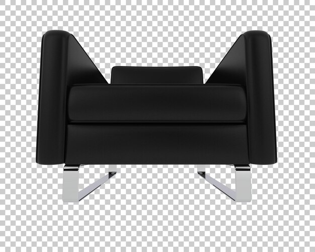 Sillón moderno de cuero negro
