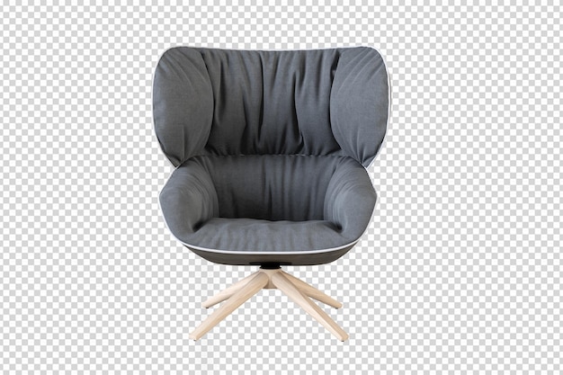 Sillón moderno en renderizado 3d aislado