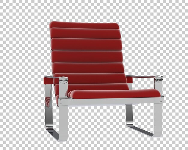 Sillón moderno rojo con patas de cromo