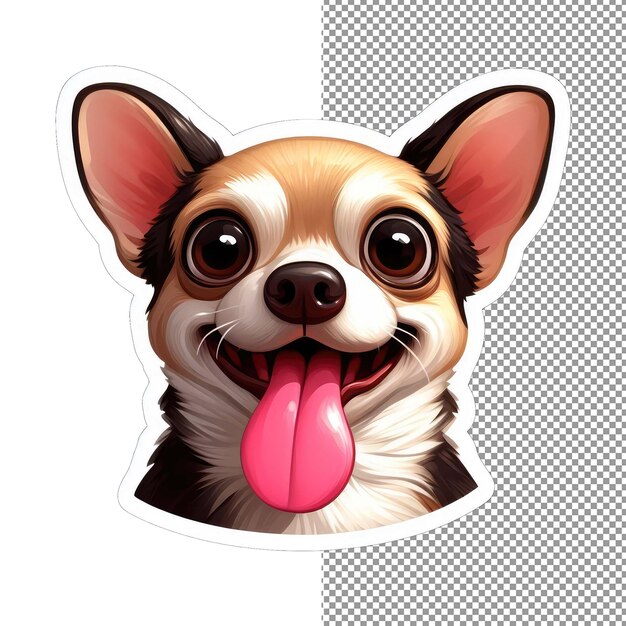 PSD silly pooch tongueout es una pegatina para las travesuras de los perros.