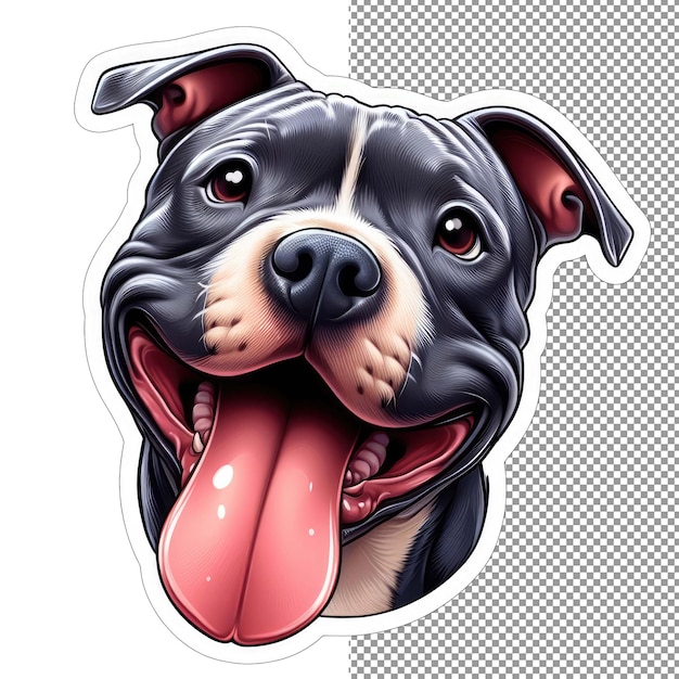 PSD silly pooch tongueout est un autocollant pour chiens.