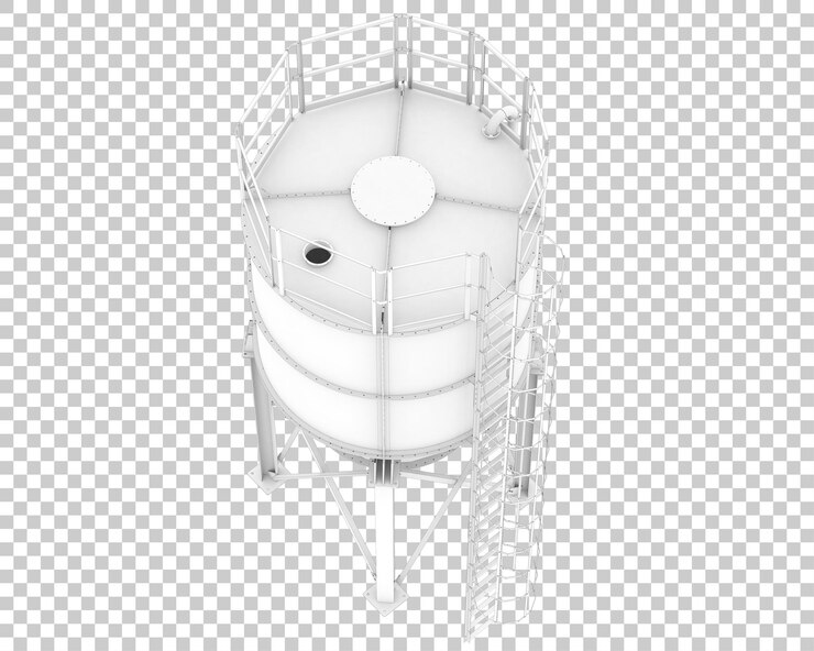 PSD silo aislado en la ilustración de representación 3d de fondo transparente