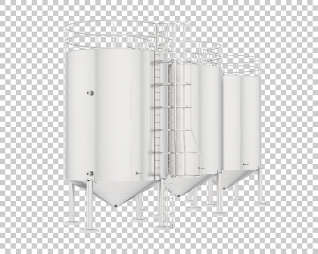 PSD silo isoliert auf transparentem hintergrund 3d-rendering-illustration