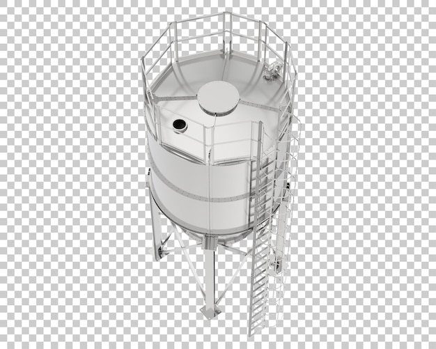 Silo isoliert auf transparentem Hintergrund 3D-Rendering-Illustration