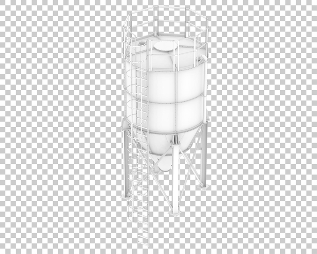 Silo isoliert auf transparentem Hintergrund 3D-Rendering-Illustration